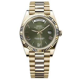 Seikojust Day Date - Imperial Gold & Mint Green